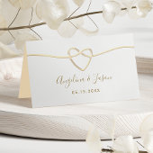 Minimalist Elegant Gold Wedding Platzkarte
