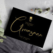 Minimalist Elegant Gorgeous Script Groomsman  Einladung