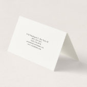 Minimalist Elegant Klassisch Professionell Creme Visitenkarten (Rückseite)