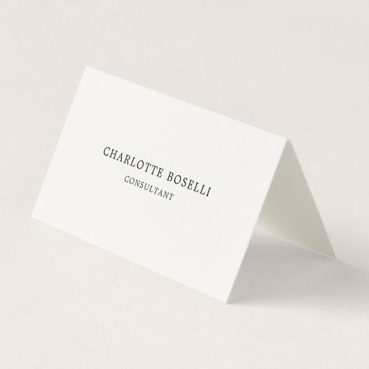 Minimalist Elegant Klassisch Professionell Creme Visitenkarten (Vorderseite)