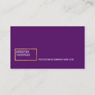 minimalist elegant luxe purple visitenkarte