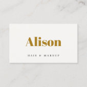 Minimalist Elegant Pastel Bold Beauty Visitenkarte (Vorderseite)