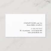 Minimalist Elegant Pastel Bold Consultant Visitenkarte (Rückseite)