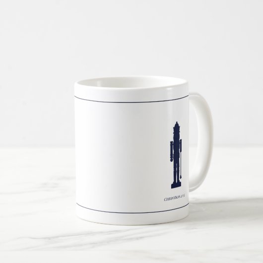 Minimalist elegant personalized christmas mug kaffeetasse (VorderseiteRechts)