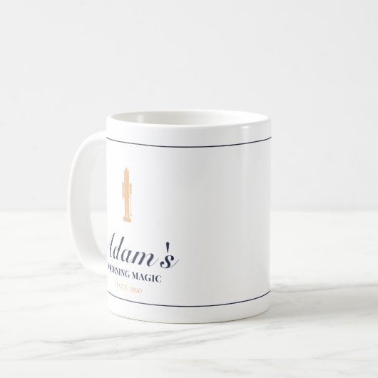 Minimalist elegant personalized christmas mug kaffeetasse (Vorderseite Links)