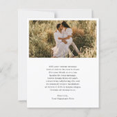 Minimalist Elegant Photo Budget Christmas Card (Rückseite)