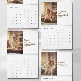 Minimalist Elegant Photo Quote Calendar 2026 Kalender