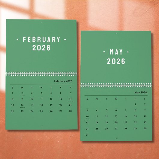 Minimalist Elegant Photo Quote Calendar 2026 Kalender