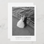 Minimalist Elegant Photo Wedding Save the Date  (Vorne/Hinten)