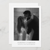 Minimalist Elegant Photo Wedding Save the Date  (Vorne/Hinten)
