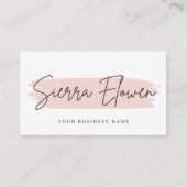 Minimalist Elegant Pink Brush Script Loyalty Card Treuekarte (Vorderseite)