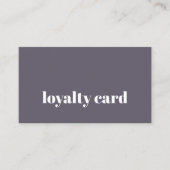 Minimalist Elegant Purple White Shop Treuekarte (Vorderseite)