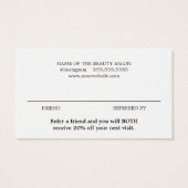 Minimalist Elegant Rose Red Salon (Rückseite)