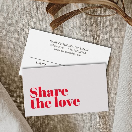 Minimalist Elegant Rose Red Salon 