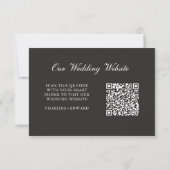 Minimalist Elegant | RSVP & QR Website Karte (Rückseite)