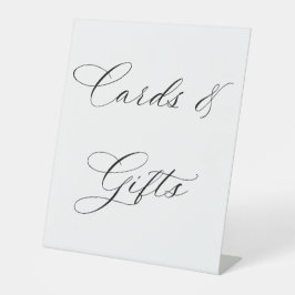 Minimalist Elegant Script Cards & Gifts Wedding  Sockelschild