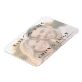 Minimalist Elegant Script Save the Date Card Magnet (Linke Seite)