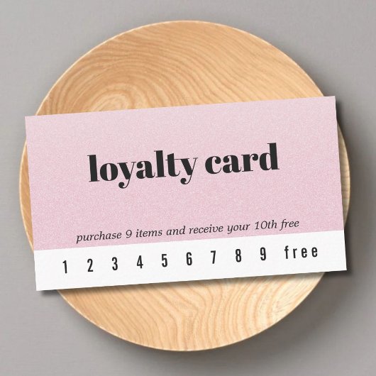 Minimalist Elegant Texture Rose White Loyalty Card Treuekarte