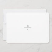 Minimalist Elegant Typography Black & White Save The Date (Rückseite)