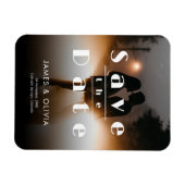 Minimalist elegant wedding foto save the date magnet (Horizontal)