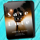 Minimalist elegant wedding foto save the date magnet