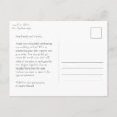 Minimalist Elegant Wedding Photo Custom Thank You Postkarte (Rückseite)