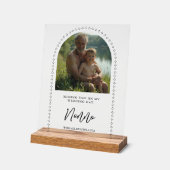 Minimalist Elegant Wedding Photo Tribute Memorial  Acrylschild (Winkel)