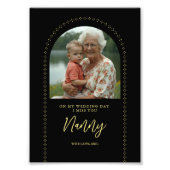 Minimalist Elegant Wedding Photo Tribute Memorial Fotodruck (Vorne)