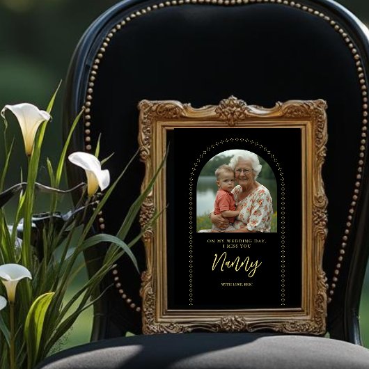 Minimalist Elegant Wedding Photo Tribute Memorial Fotodruck