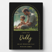 Minimalist Elegant Wedding Photo Tribute Memorial Fotoplatte (Vorderseite)