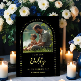 Minimalist Elegant Wedding Photo Tribute Memorial  Fotoplatte