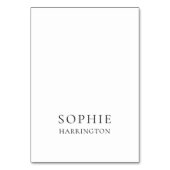 Minimalist Elegant Wedding Place Card Tischnummer (Vorderseite)