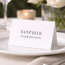 Minimalist Elegant Wedding Place Card Tischnummer