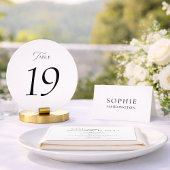 Minimalist Elegant Wedding Place Card Tischnummer