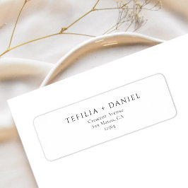 Minimalist Elegant Wedding Return Address Label