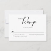 Minimalist Elegant Wedding RSVP Karte (Vorderseite)