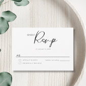 Minimalist Elegant Wedding RSVP Karte
