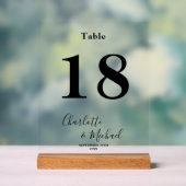 Minimalist Elegant Wedding Table Number Acrylschild (Neutral)