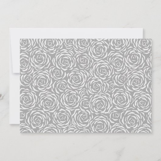 Minimalist Elegante Rote Rose Einladung (Rückseite)