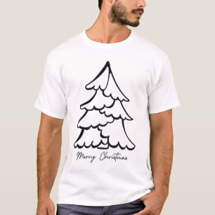 Minimalist eleganter moderner Weihnachtsbaum T-Shirt