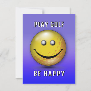 Minimalist Elegantes Glückliches Golfer-Design Postkarte