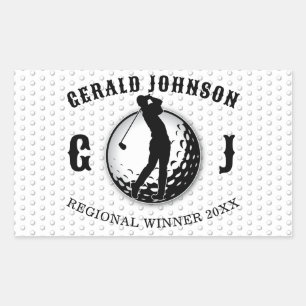 Minimalist Elegantes Golf Design Rechteckiger Aufkleber