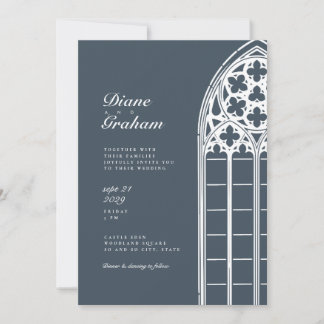 Minimalist Elegantes Klassisches Gothic-Schloss Or Einladung