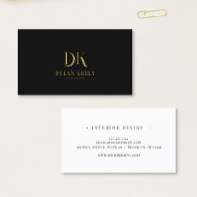 Minimalist Elegantes Monogramm Modern Schwarz Gold