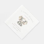 Minimalist Elephant Little Peanut Baby Shower Serviette (Ecke)