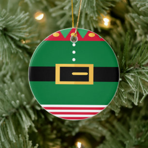 Minimalist Elf Weihnachten Keramik Ornament