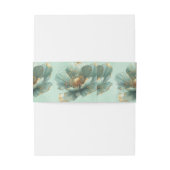 Minimalist Emerald and Gold Wedding  Invitation  Einladungsbanderole (Rückseitenbeispiel)