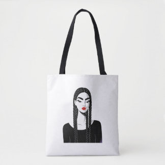 Minimalist Empowered Woman Illustration Tote Bag - Tasche