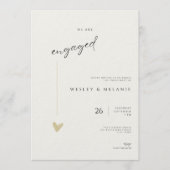 Minimalist Engagement Party Invitation Einladung (Vorderseite)