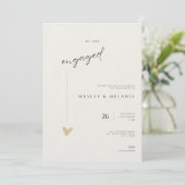 Minimalist Engagement Party Invitation Einladung (Stehend Vorderseite)